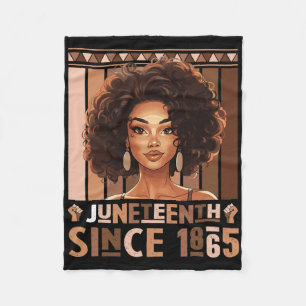 19. seit 1865 Unabhängigkeitstag Schwarze Frauen Fleecedecke