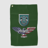 19. Special Forces Group (A) Veteran Eagle Golfhandtuch (Vorderseite)