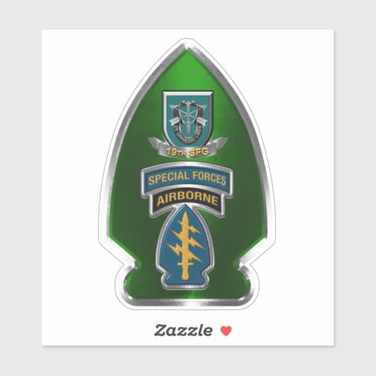 19. Special Forces Group Im Flugzeug Aufkleber (Blatt)