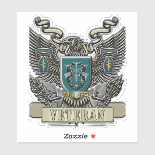 19. Special Forces Group Im Flugzeug Aufkleber (Blatt)