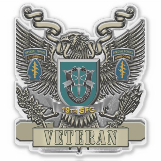 19. Special Forces Group Im Flugzeug Aufkleber (Vorderseite)