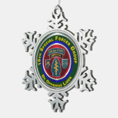 19. Special Forces Group Schneeflocken Zinn-Ornament (Rechts)