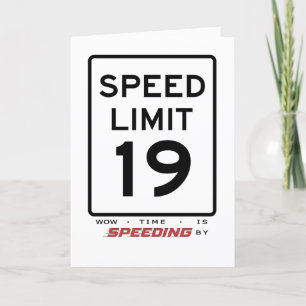19. Speed Limit Geburtstagskarte Dankeskarte