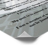 19. Spezialkräfte Gruppe Flash Creed Print Poster (Ecke)