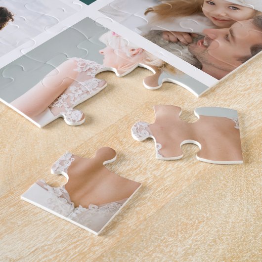 19 Square Foto Collage & Monogram Puzzle (Seite)