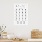 19 Tabelle Große Hochzeitgastsitzkarte Poster (Küche)