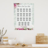 19 Tabelle Rosengräber Hochzeitskarte Poster (Küche)