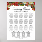 19 Tabelle Vintag Fall Floral Hochzeitskarte Poster (Vorne)