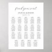 19 Tabellen Einfach Sitzplan finden Poster (Vorne)