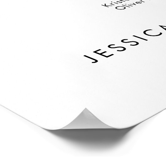 19 Tabellen Unsere Lieblings-Sitzplan Poster (Ecke)