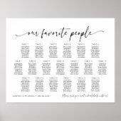 19 Tabellen Unsere Lieblings-Sitzplan Poster (Vorne)