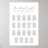 19 Tabellen Unsere Lieblingssitzkarte Poster (Vorne)