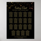 19 Tafelgoldfarben - Schwarze Hochzeitsskala für G Poster (Vorne)