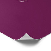 19 Tafelsilber auf Cassis Wedding Seating Chart Poster (Ecke)