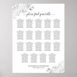 19 Tafelsilber für Hochzeitssitze weiß Poster