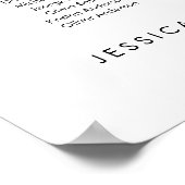 19 Tisch Elegant unsere Lieblings-Sitzkarte Poster (Ecke)