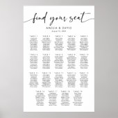19 Tische finden Ihre Sitzkarte Poster (Vorne)