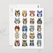 19 und 1 Katzen und Hülsen Postkarte (Vorne/Hinten)