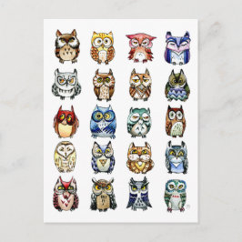 19 und 1 Katzen und Hülsen Postkarte
