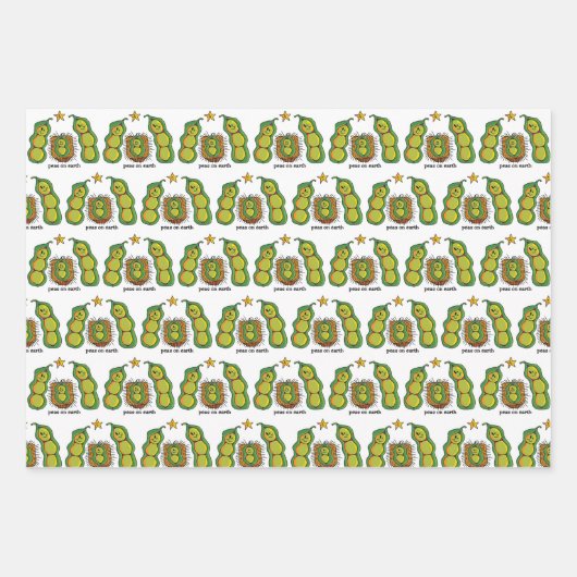 19" x 29" Erbsen auf Erden - Papierblätter, matt Geschenkpapier Set (Vorderseite)