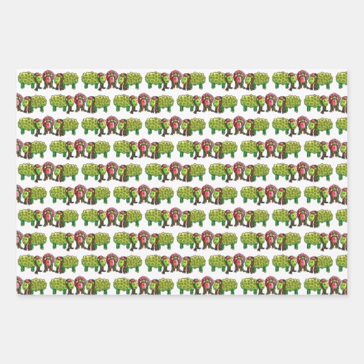 19" x 29" Wir drei Schafspappenpapier, M Geschenkpapier Set (Vorderseite 3)