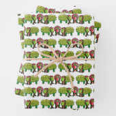 19" x 29" Wir drei Schafspappenpapier, M Geschenkpapier Set (Beispiel)