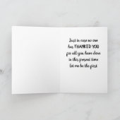 *19* ZEIT ÜBERTRAGEN **DANKEN SIE SICH BEI EINEM A KARTE (Innenseite)