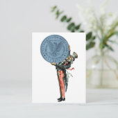 19C Onkel Sam mag Silber Postkarte (Stehend Vorderseite)