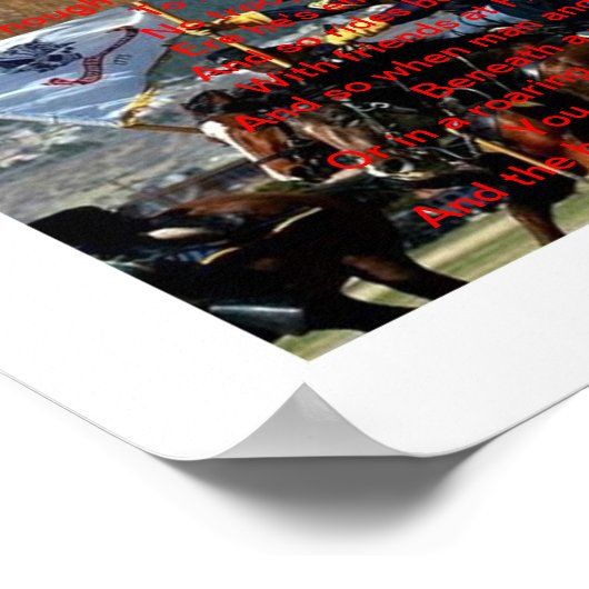 19D Gedicht Fiddler's Green Poster (Ecke)