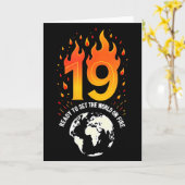19th Birthday Gift_ Ready To Set The World On Fire Karte (Gelbe Blume)