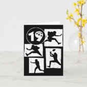 19th Birthday Retro American Football 19 Years Old Karte (Gelbe Blume)