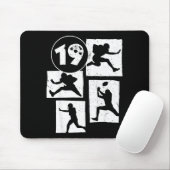 19th Birthday Retro American Football 19 Years Old Mousepad (Mit Mouse)