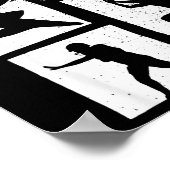 19th Birthday Retro American Football 19 Years Old Poster (Ecke)