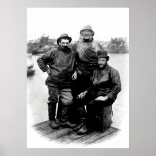 19th C. Smiling Fishermen Poster