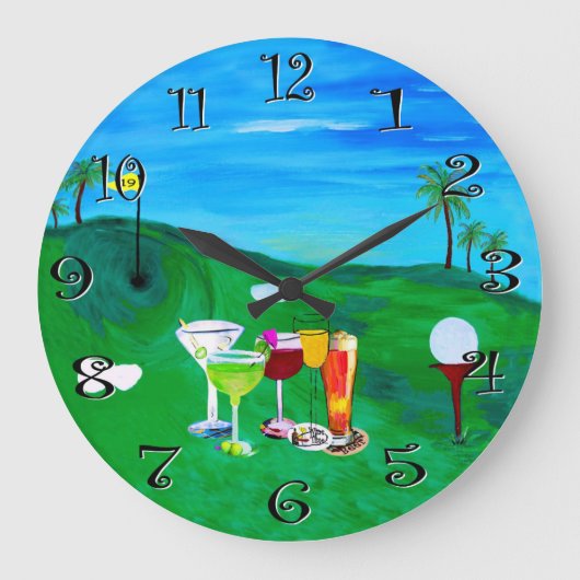 19th hole golf clock from my art große wanduhr (Vorderseite)