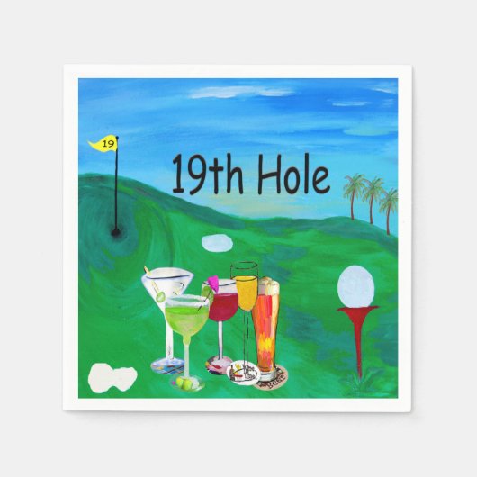 19th-Hole-Golftücher Serviette (Vorderseite)