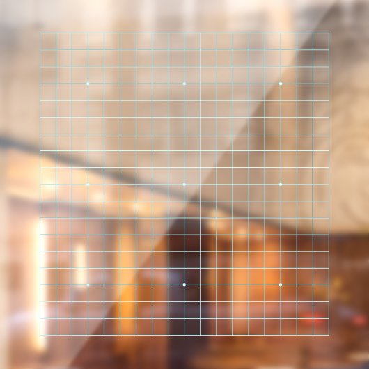 19X19 Goban Luminous Blue Transparent Cling Decal Fensteraufkleber (Blatt 2)