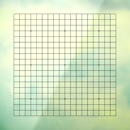 19x19 Goban Square Version individuell anpassbar Fensteraufkleber (Blatt 3)