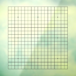 19x19 rektanglulärer Goban 200% Größenanpassung Fensteraufkleber