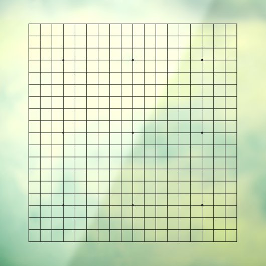 19x19 rektanglulärer Goban 200% Größenanpassung Fensteraufkleber (Blatt 3)