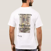 1,000,0000 stark für die traditionelle lateinische T-Shirt (Rückseite)