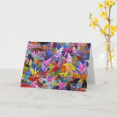 1.000 Origami Paper Cranes Foto Karte (Gelbe Blume)