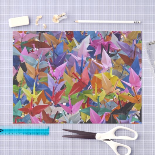 1.000 Origami Papierkran-Foto Seidenpapier (Handwerk)