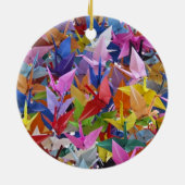 1.000 Origami Papierkran-Verzierung Keramik Ornament (Hinten)