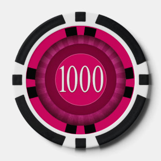 $1.000 Zuhause Turnier Classic Fuschia schwarz Pokerchips