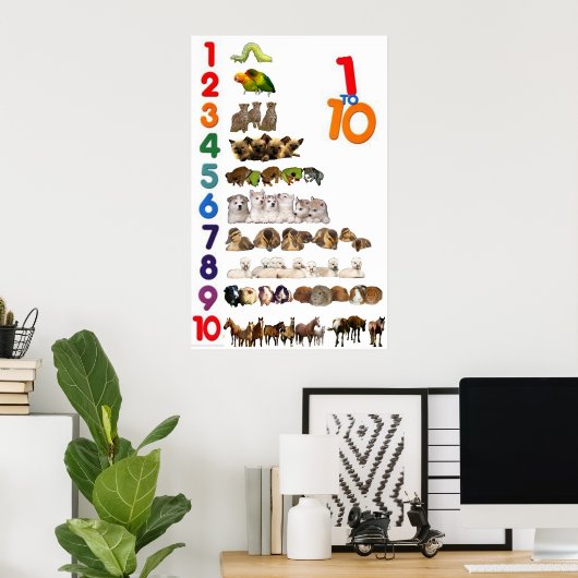 1 - 10 Numbers Poster (Heimbüro)
