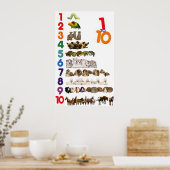 1 - 10 Numbers Poster (Küche)