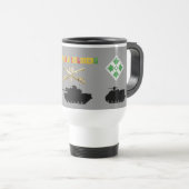 1/10th Kavallerie-Büffel-Soldatenafvs-Tasse Reisebecher (VorderseiteRechts)