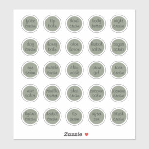 1,14" Blatt Green Custom Cosmetic Jar Cream Balm S Aufkleber