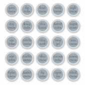 1.14" Dusty Blue Custom Cosmetic Jar Cream Balm St Aufkleber (Vorderseite)